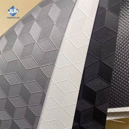 ヨーロッパ標準 B1 Fr 100% ブロックアウト 850GSM RoHS&Reach/PVDF アクリルラッカー PVC ターポリン屋根テントターポリン生地